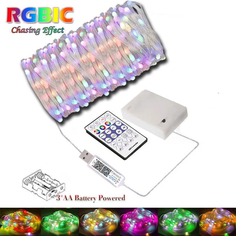 Smart Garden Water - WS2812B Fairy Light String 3AA battery