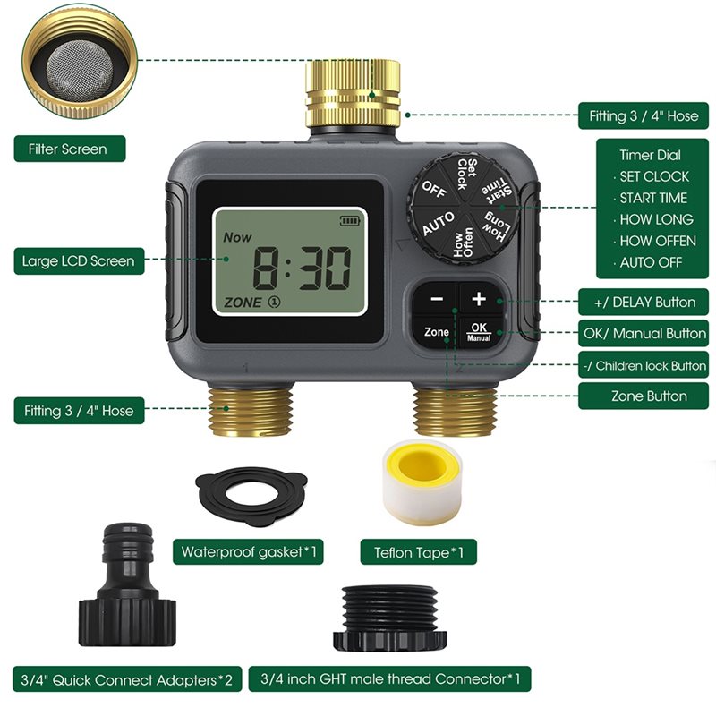 AY14 -Dual Outlets Automatic I - Smart Garden Water ulasan dan harga