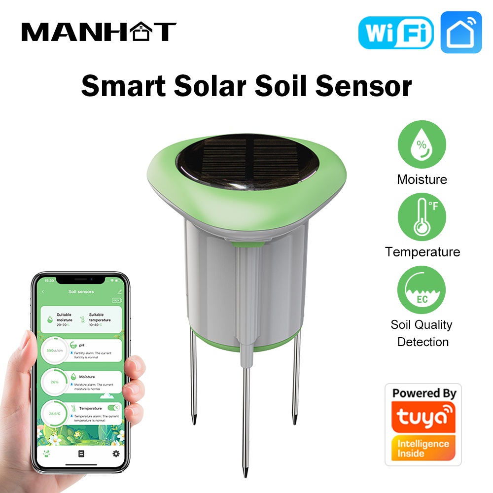 MANHOT WiFi Smart Solar Soil S - Smart Garden Solar ulasan dan harga