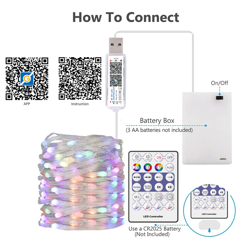 WS2812B Fairy Light String 3AA - Smart Garden Water ulasan dan harga
