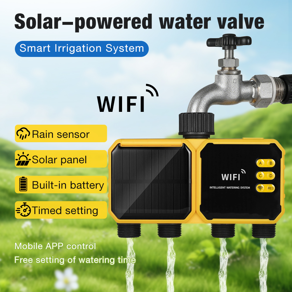 WiFi Solar Water Timer 1/2/4 O - Smart Garden Kitchen ulasan dan harga