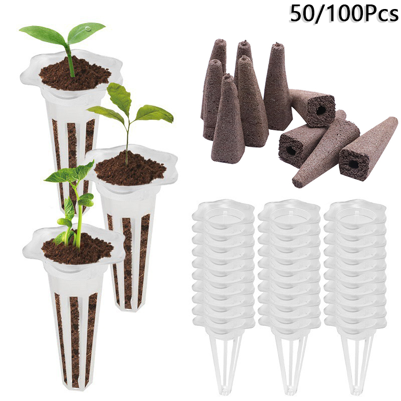 50/100pcs Plant Grow Basket Fo - Aerogarden Seed Pod ulasan dan harga